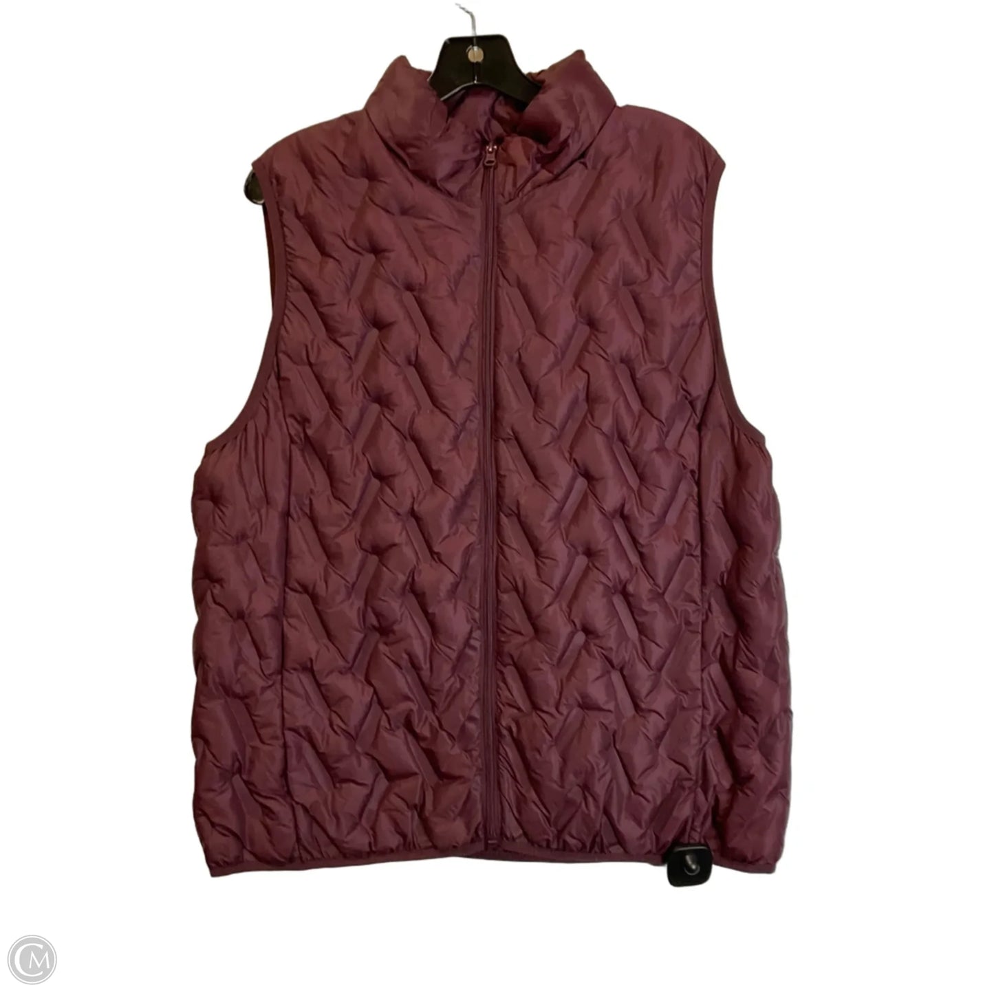 Vest Puffer & Quilted By Tangerine In Purple, Size: Xxl