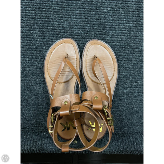 Sandals Designer By Michael Kors In Brown, Size: 8.5