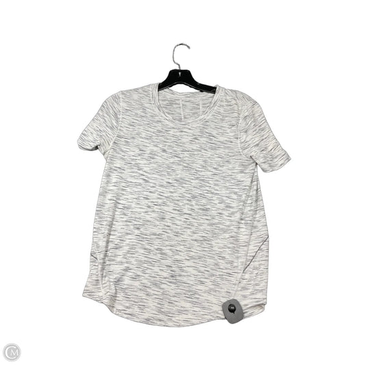 Athletic Top Short Sleeve By Lululemon In White, Size: S