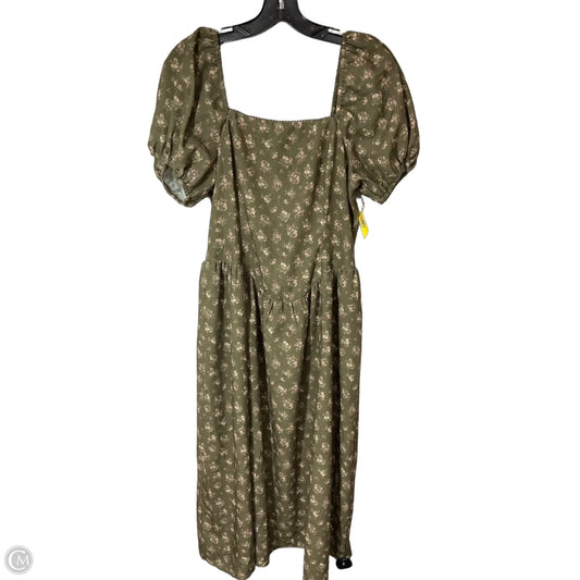 Dress Casual Midi By Pink Lily In Green, Size: M