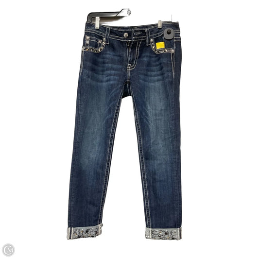 Jeans Cropped By Miss Me In Blue Denim, Size: 6