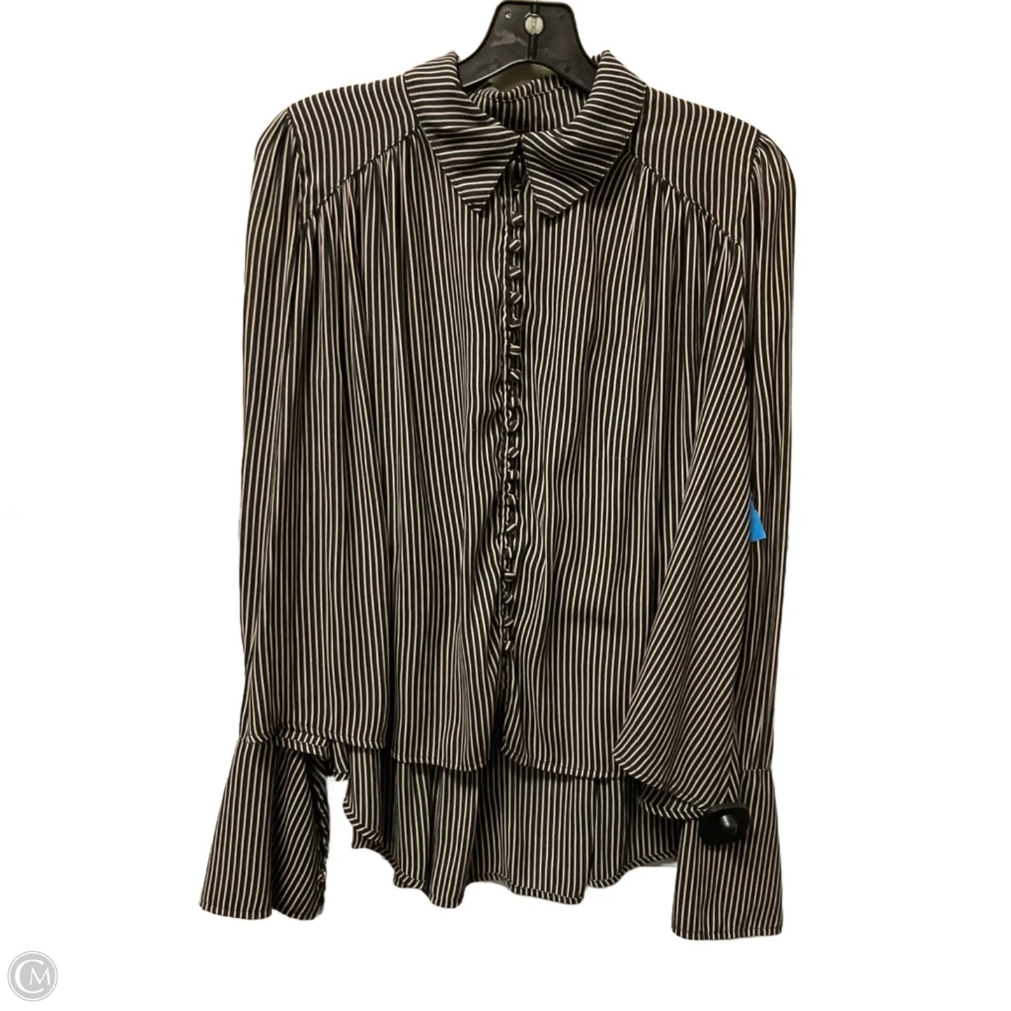 Top Long Sleeve By Free People In Striped Pattern, Size: S