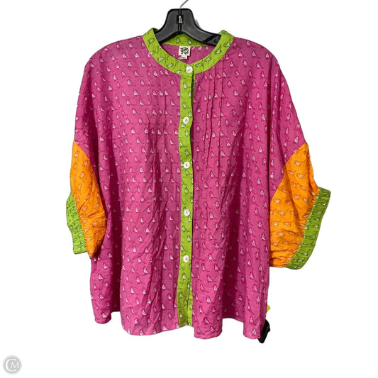 Top Short Sleeve Basic By Ivy Jane In Pink, Size: M