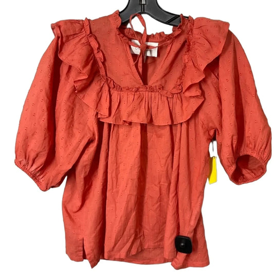 Top Short Sleeve Basic By Cleobella In Orange, Size: S