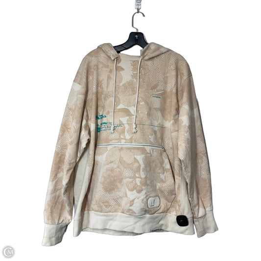 Athletic Sweatshirt Hoodie By Nike In Tan, Size: Xl