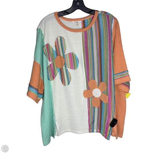 Top Short Sleeve By Easel In Multi-colored, Size: M
