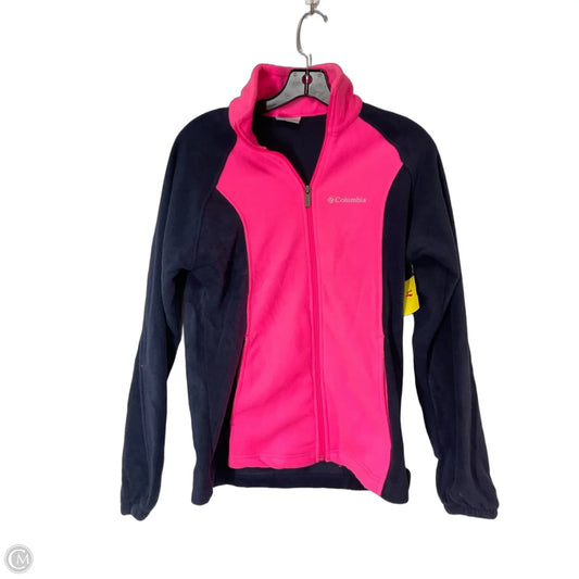 Jacket Fleece By Columbia In Blue & Pink, Size: M