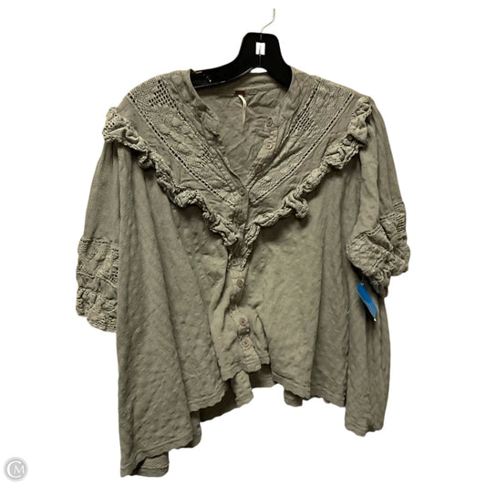 Top Short Sleeve By Free People In Green, Size: S
