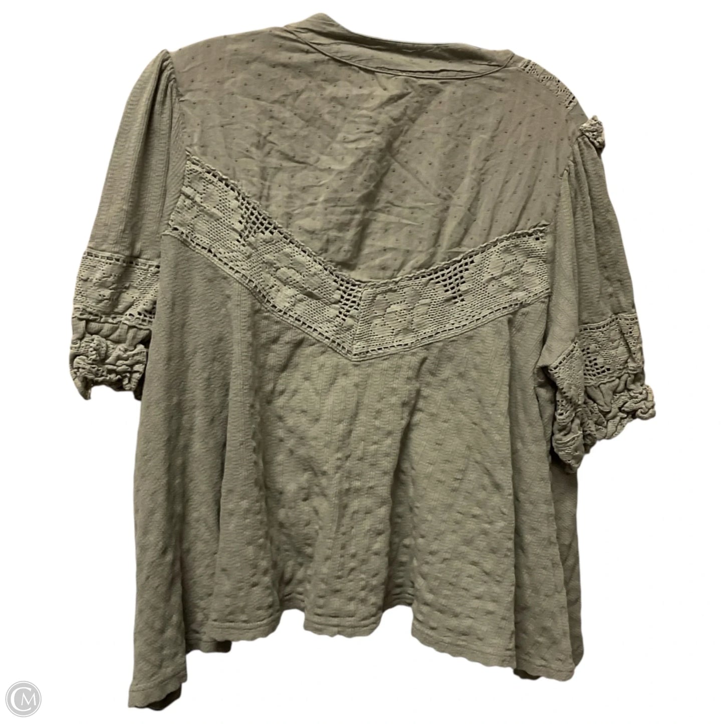 Top Short Sleeve By Free People In Green, Size: S