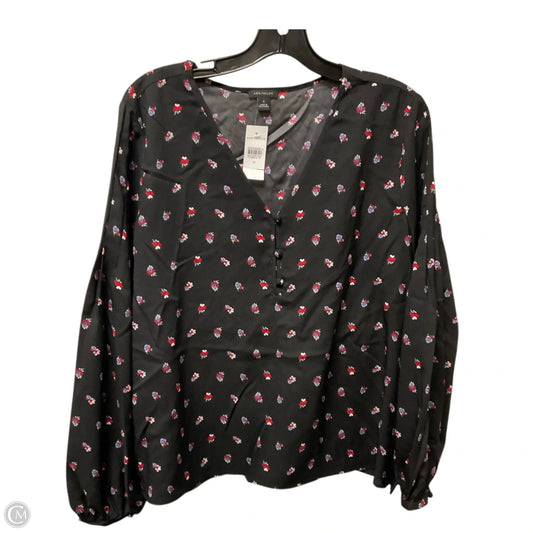 Top Long Sleeve Basic By Ann Taylor In Black, Size: M