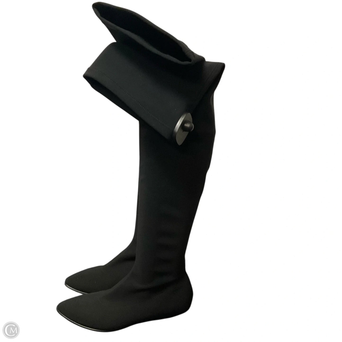 Boots Knee Flats By Clothes Mentor In Black, Size: 8