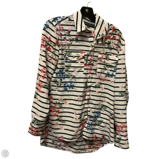 Top Long Sleeve Basic By Tommy Hilfiger In Floral Print, Size: Xs