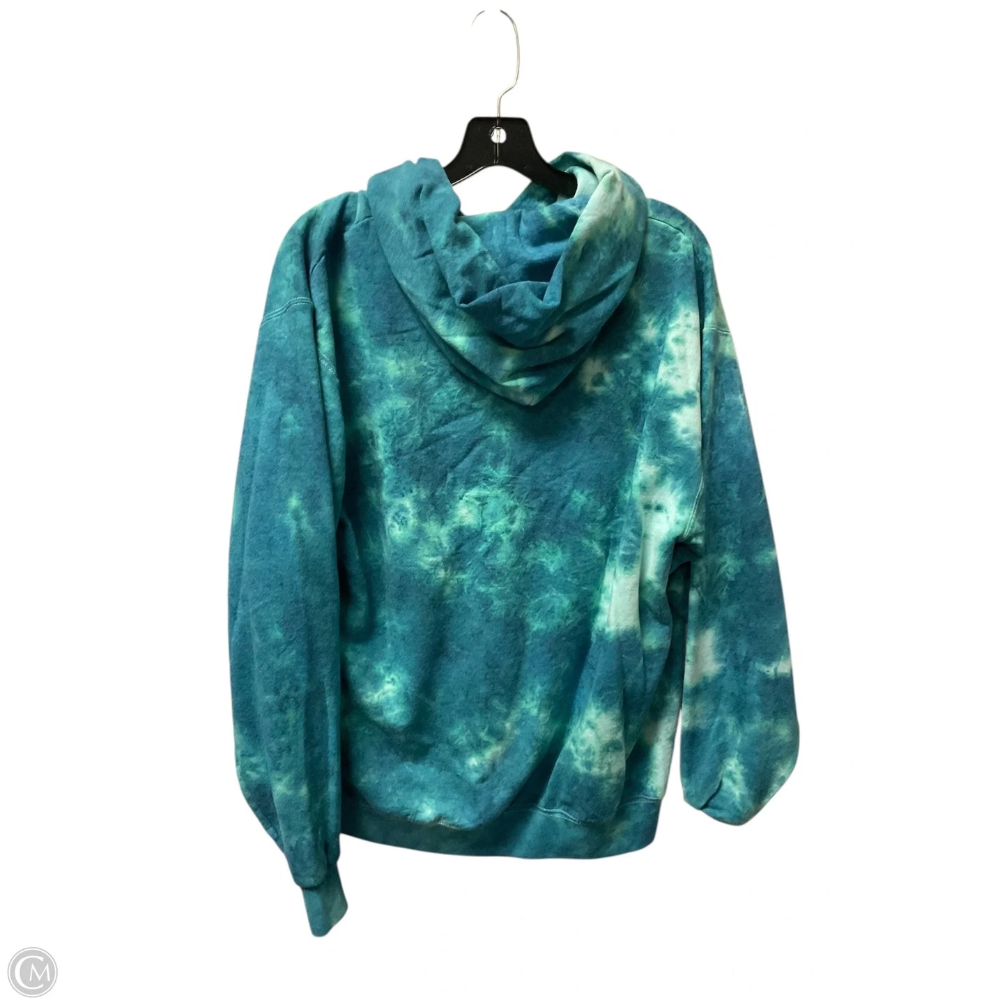 Sweatshirt Hoodie By Cme In Blue & Green, Size: L