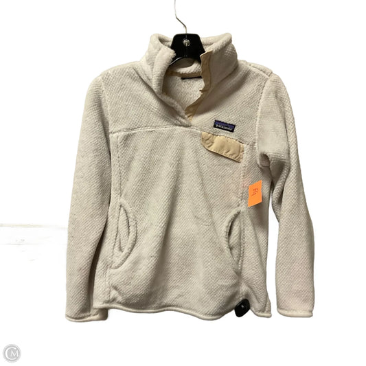 Jacket Fleece By Patagonia In Cream, Size: S