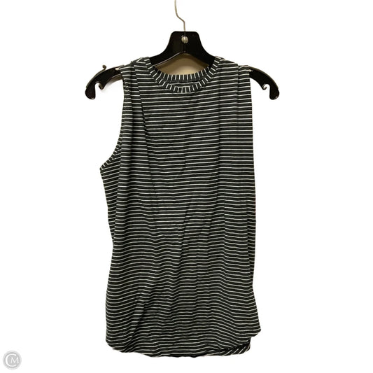 Athletic Tank Top By Lululemon In Black & White, Size: L