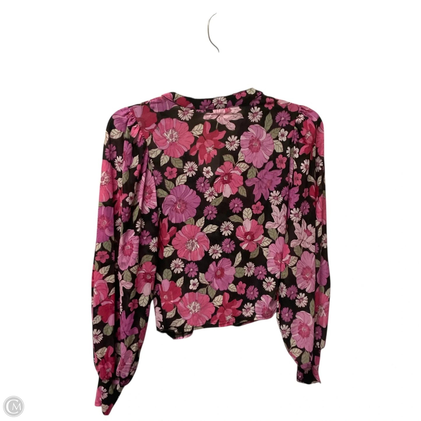 Top Long Sleeve Basic By Ember In Floral Print, Size: S