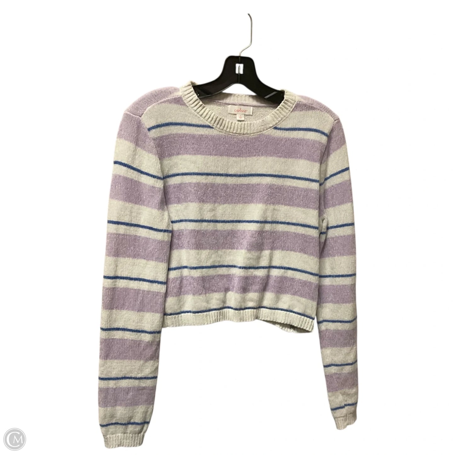 Top Long Sleeve Basic By Colsie In Striped Pattern, Size: S
