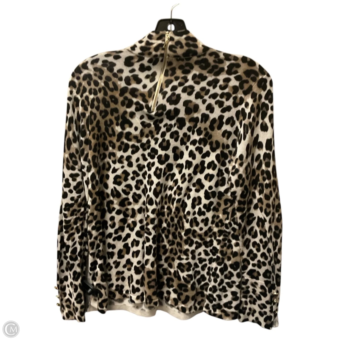 Top Long Sleeve By Chicos In Animal Print, Size: M