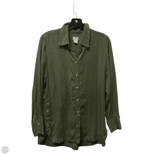Top Long Sleeve Basic By Chicos In Green, Size: S