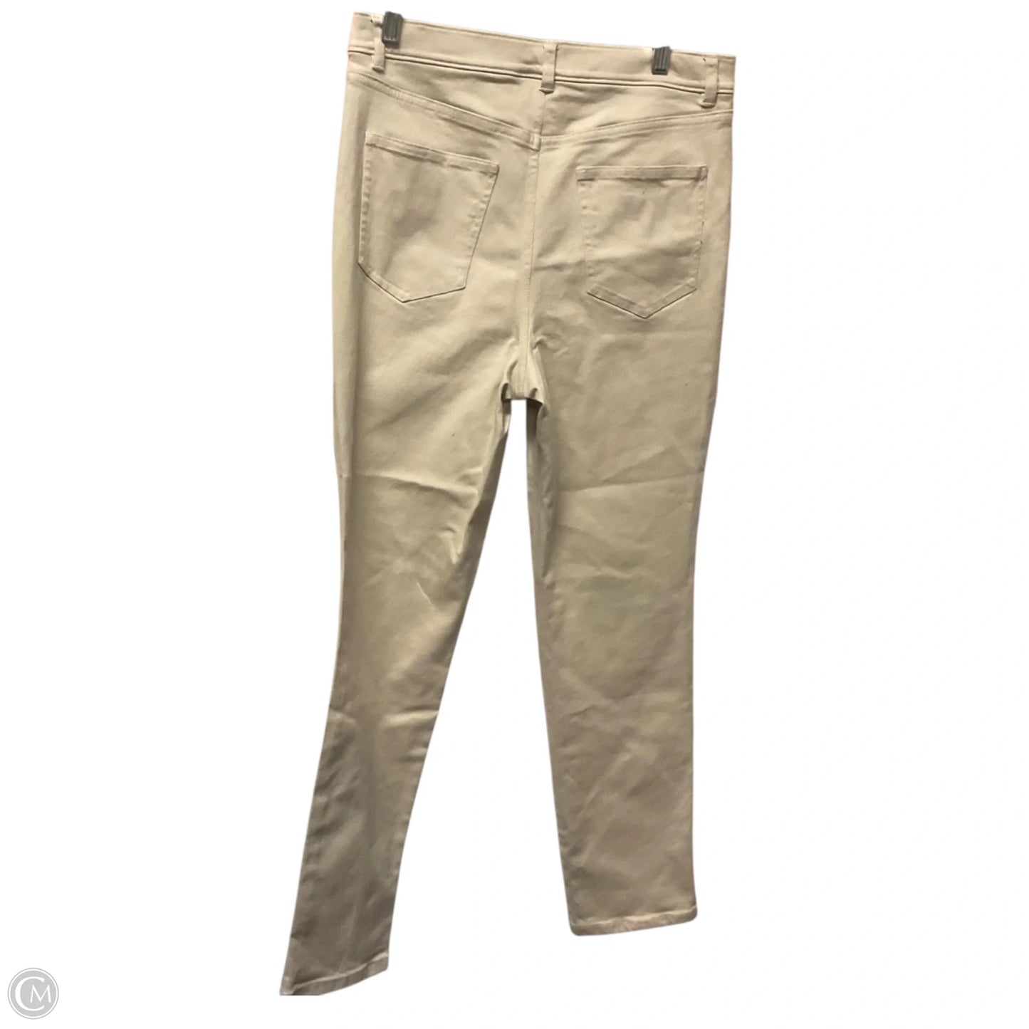 Jeans Straight By Brooks Brothers In Cream Denim, Size: 10