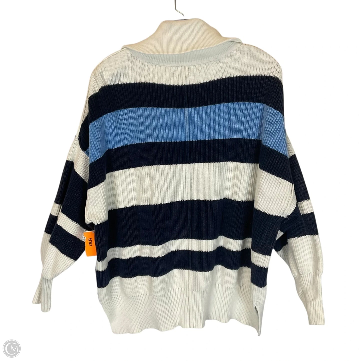 Jacket Shirt By Aerie In Blue & White, Size: M