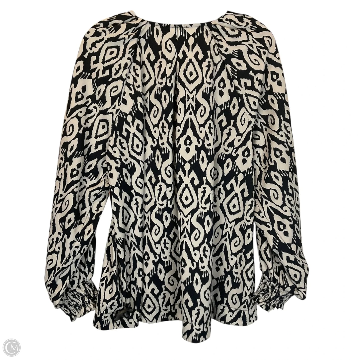 Top Long Sleeve By Umgee In Black & White, Size: Xl