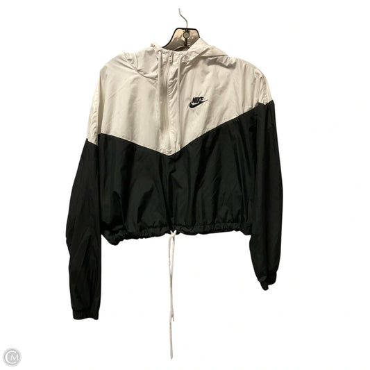 Athletic Jacket By Nike Apparel In Black & White, Size: S