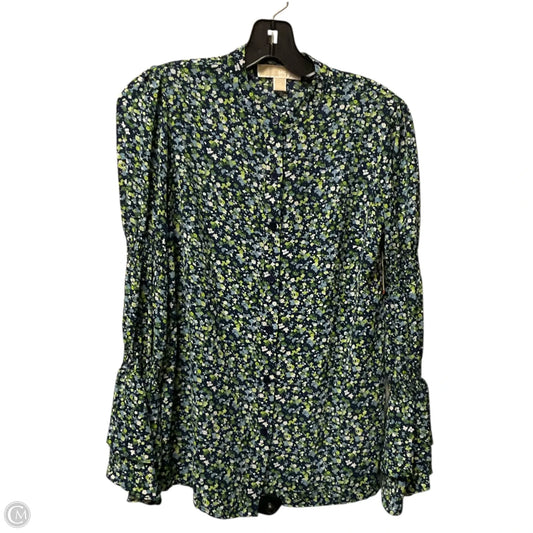 Top Long Sleeve By Michael By Michael Kors In Floral Print, Size: Xs
