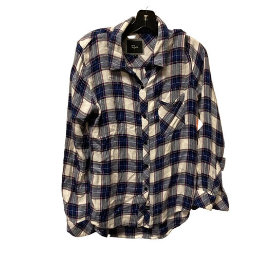 Top Long Sleeve Basic By Rails In Plaid Pattern, Size: S