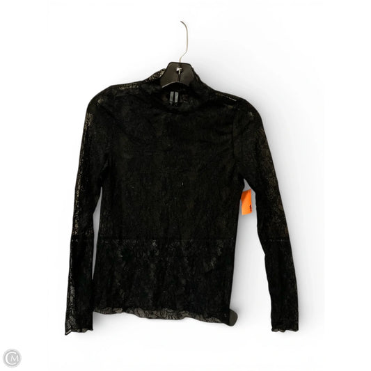 Top Long Sleeve By Anthropologie In Black, Size: M