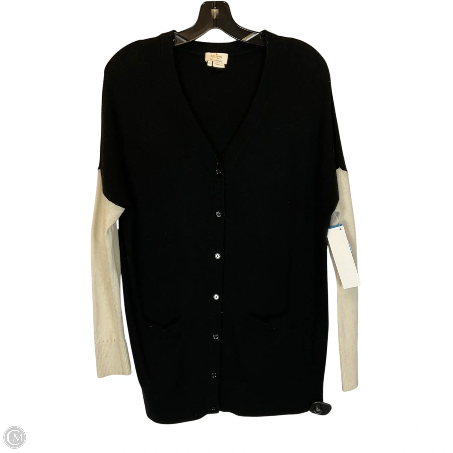 Cardigan Designer By Kate Spade In Black & White, Size: Xs