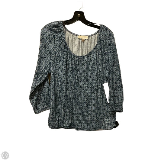 Top Long Sleeve By Michael By Michael Kors In Blue, Size: L