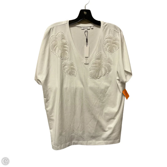 Top Short Sleeve By Chicos In White, Size: L
