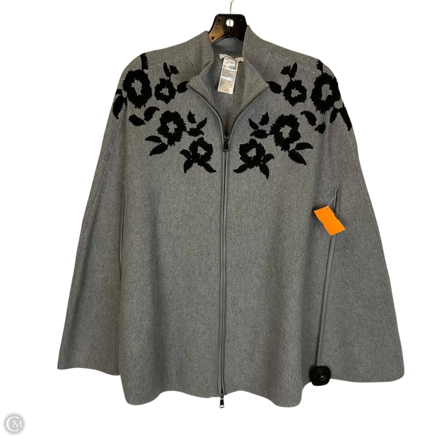 Jacket Shirt By Chicos In Grey, Size: M