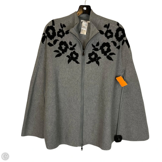 Jacket Shirt By Chicos In Grey, Size: M