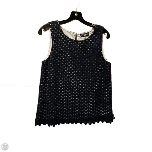 Top Sleeveless Designer By Karl Lagerfeld In Blue, Size: 6