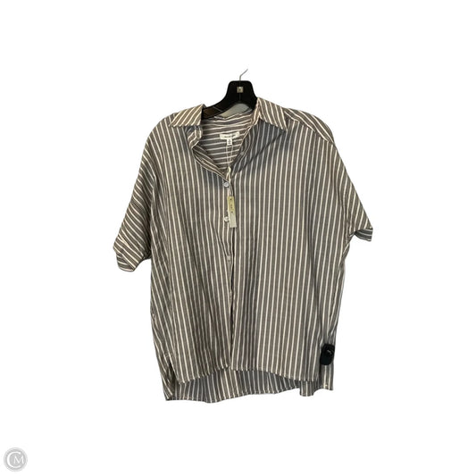 Top Short Sleeve Basic By Max Studio In Striped Pattern, Size: S