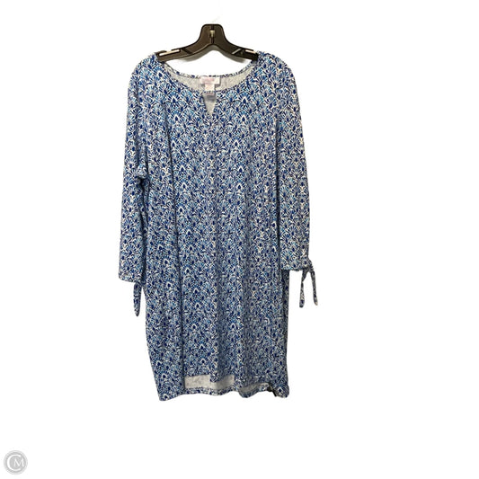 Dress Casual Midi By Stella Parker In Blue, Size: Xxl