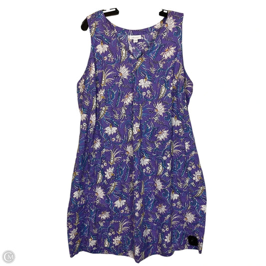 Dress Casual Midi By J. Jill In Purple, Size: L