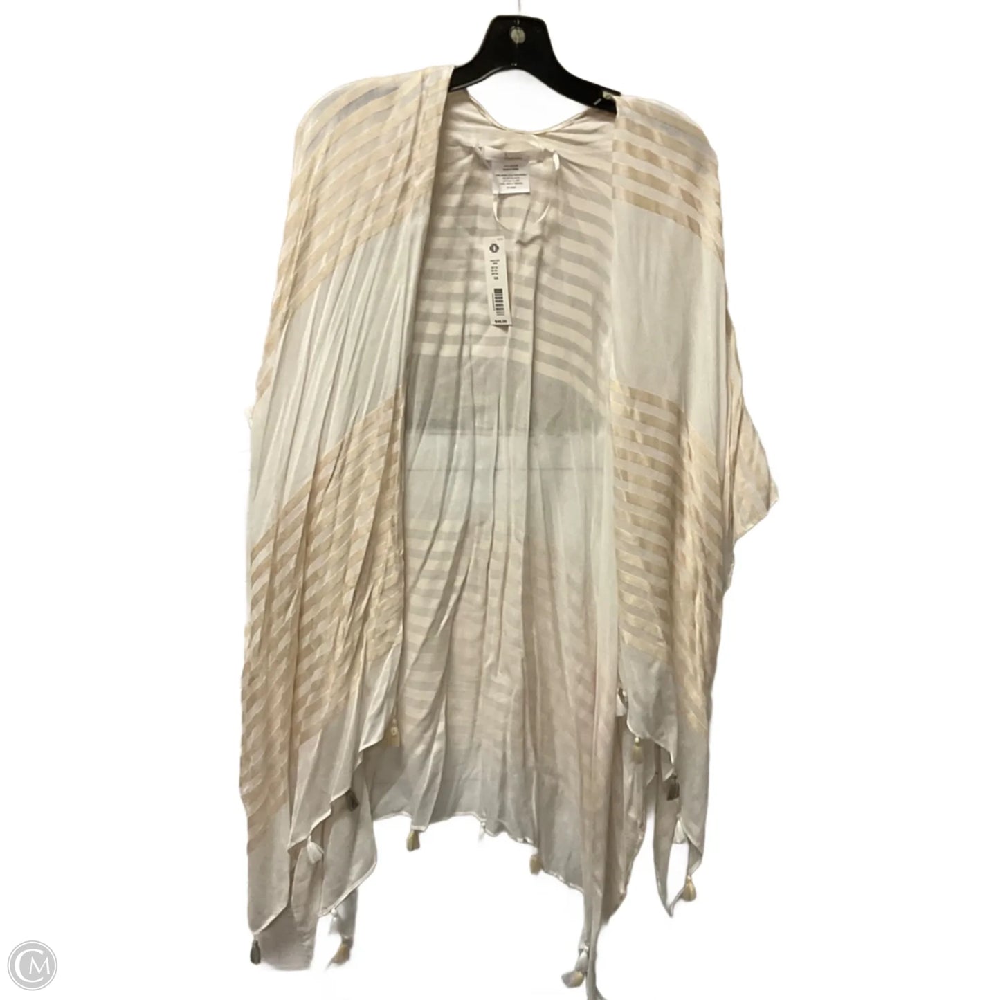 Kimono By Kate Landry In Gold & White, Size: Osfm