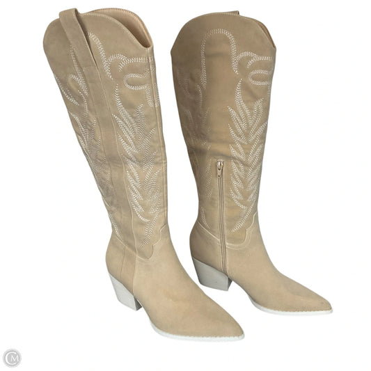 Boots Knee Heels By Oasis Society In Tan, Size: 7.5