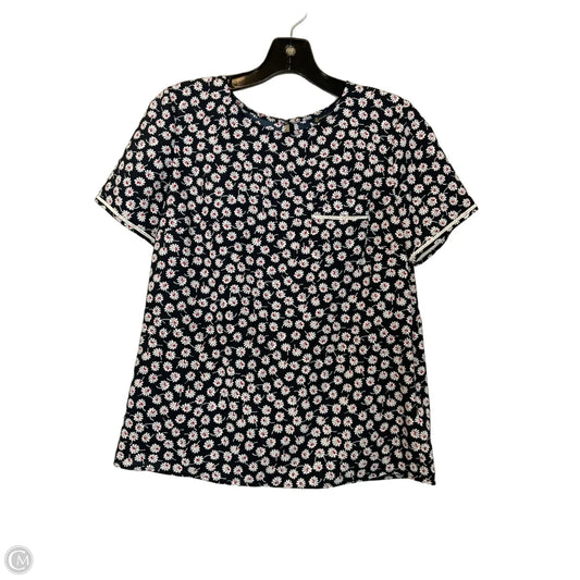 Top Short Sleeve By Brooks Brothers In Floral Print, Size: 6