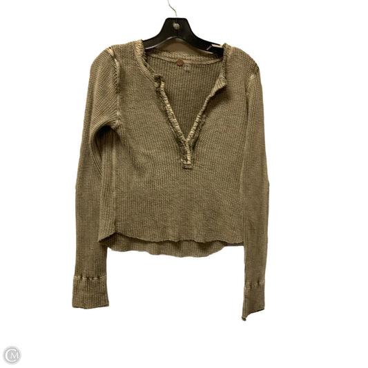 Top Long Sleeve By Free People In Green, Size: M