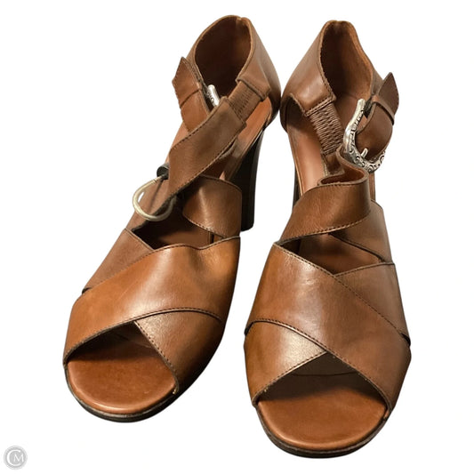 Sandals Heels Block By Brighton In Brown, Size: 9.5