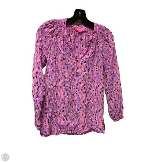 Top Long Sleeve Designer By Lilly Pulitzer In Purple, Size: Xs