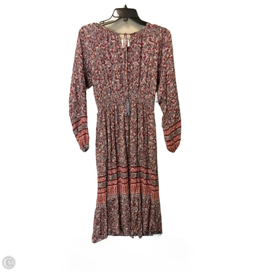 Dress Casual Midi By Knox Rose In Floral Print, Size: Xs