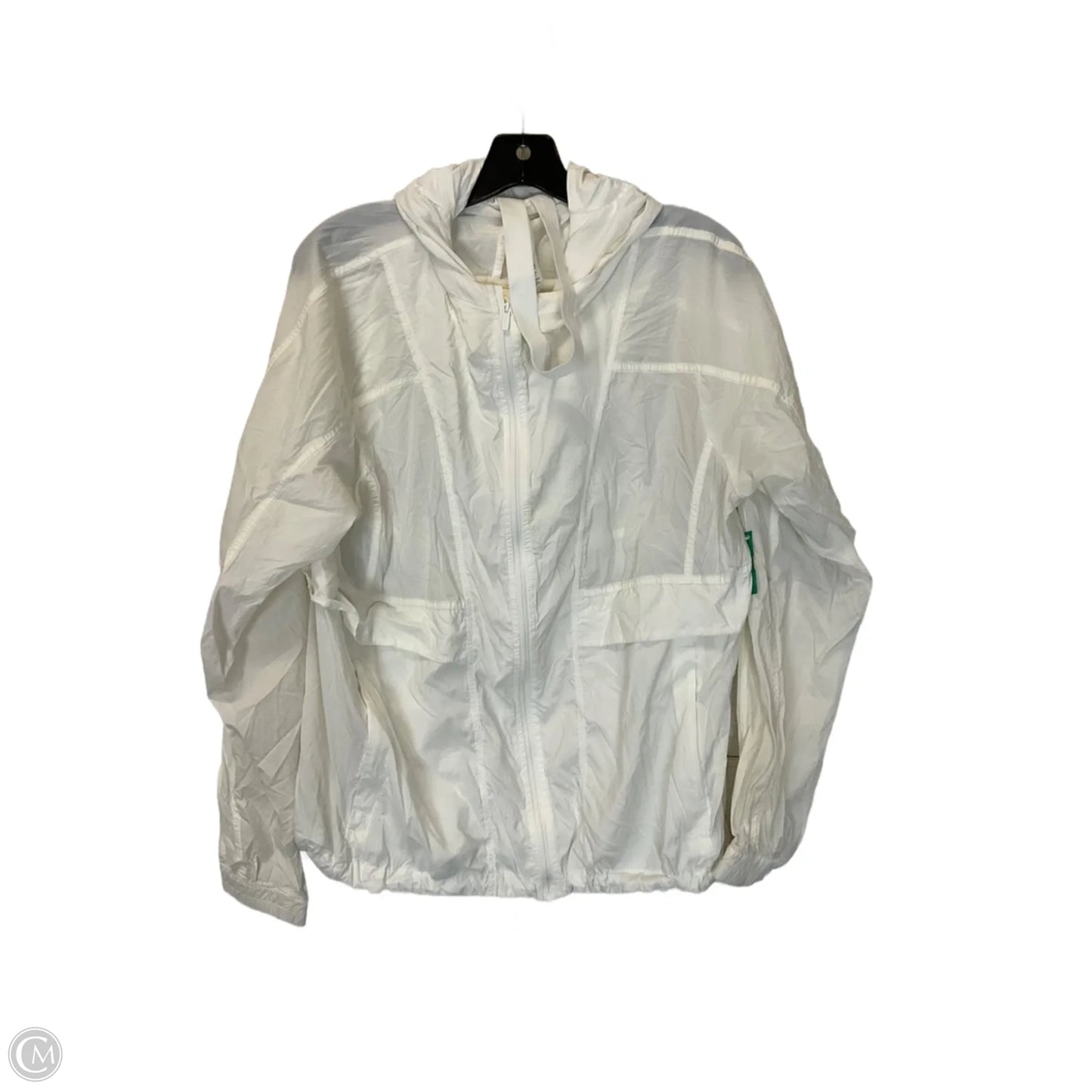 Athletic Jacket By Lululemon In White, Size: 12
