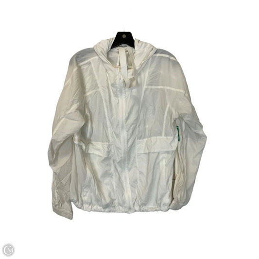 Athletic Jacket By Lululemon In White, Size: 12