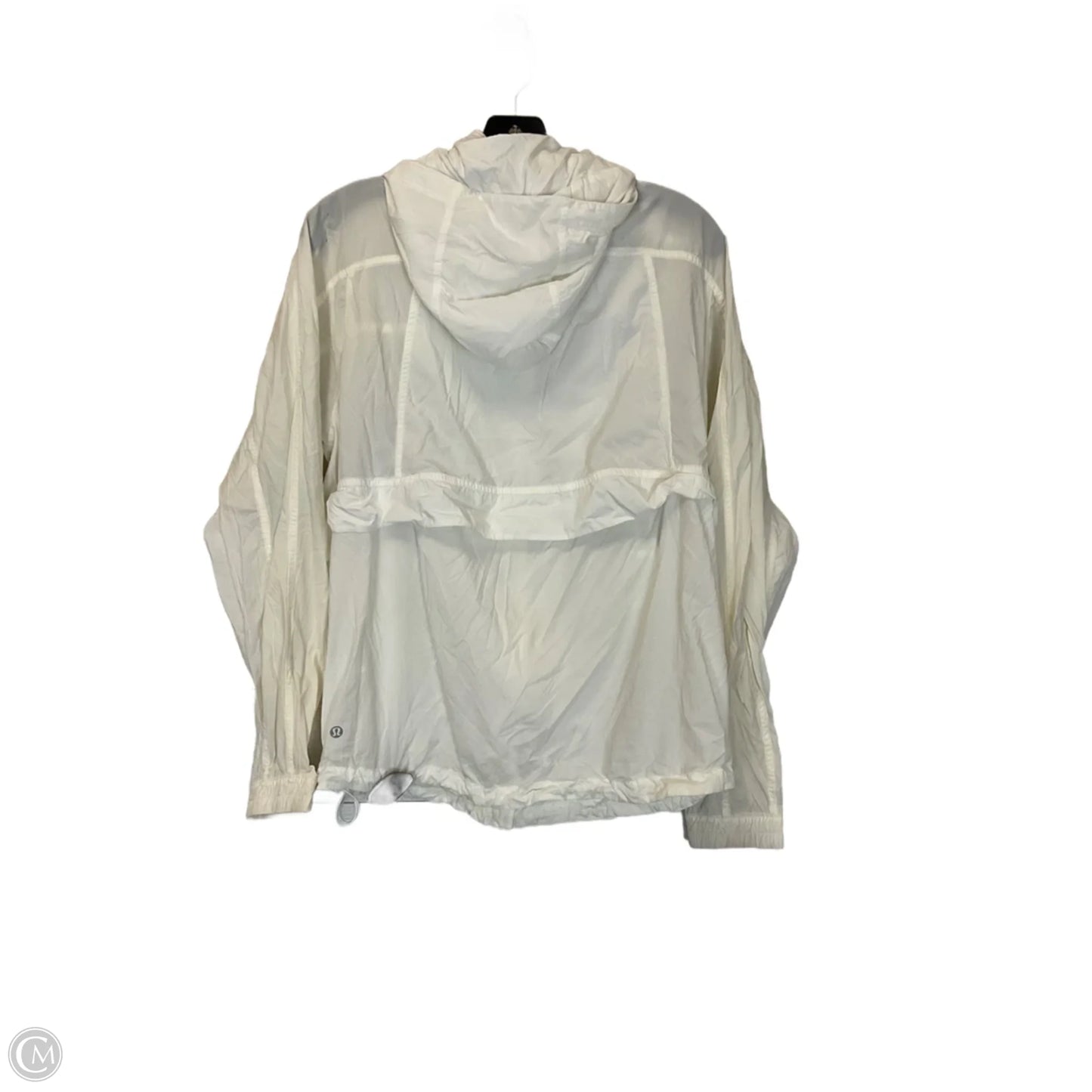 Athletic Jacket By Lululemon In White, Size: 12