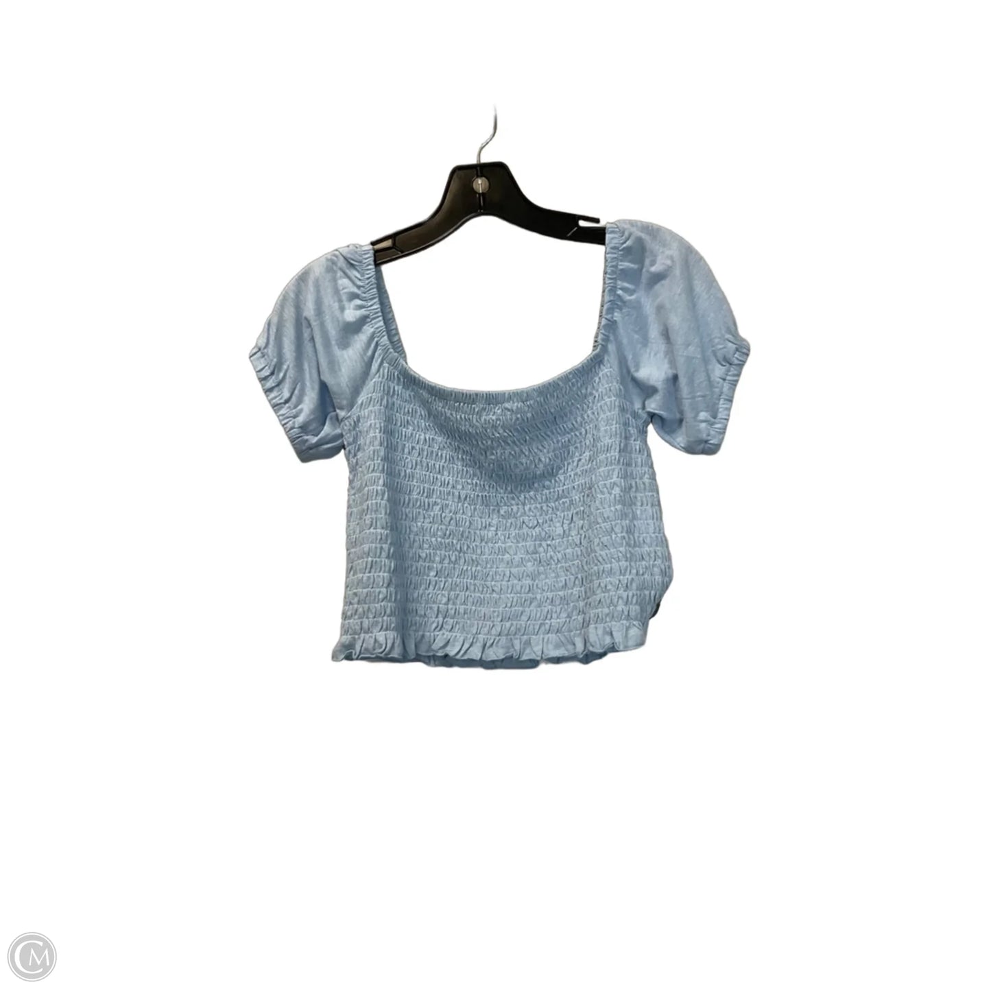 Top Short Sleeve By Simply Southern In Blue, Size: M